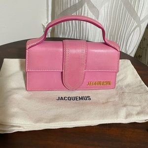 Jacquemus Pink Le Bambino mini clutch